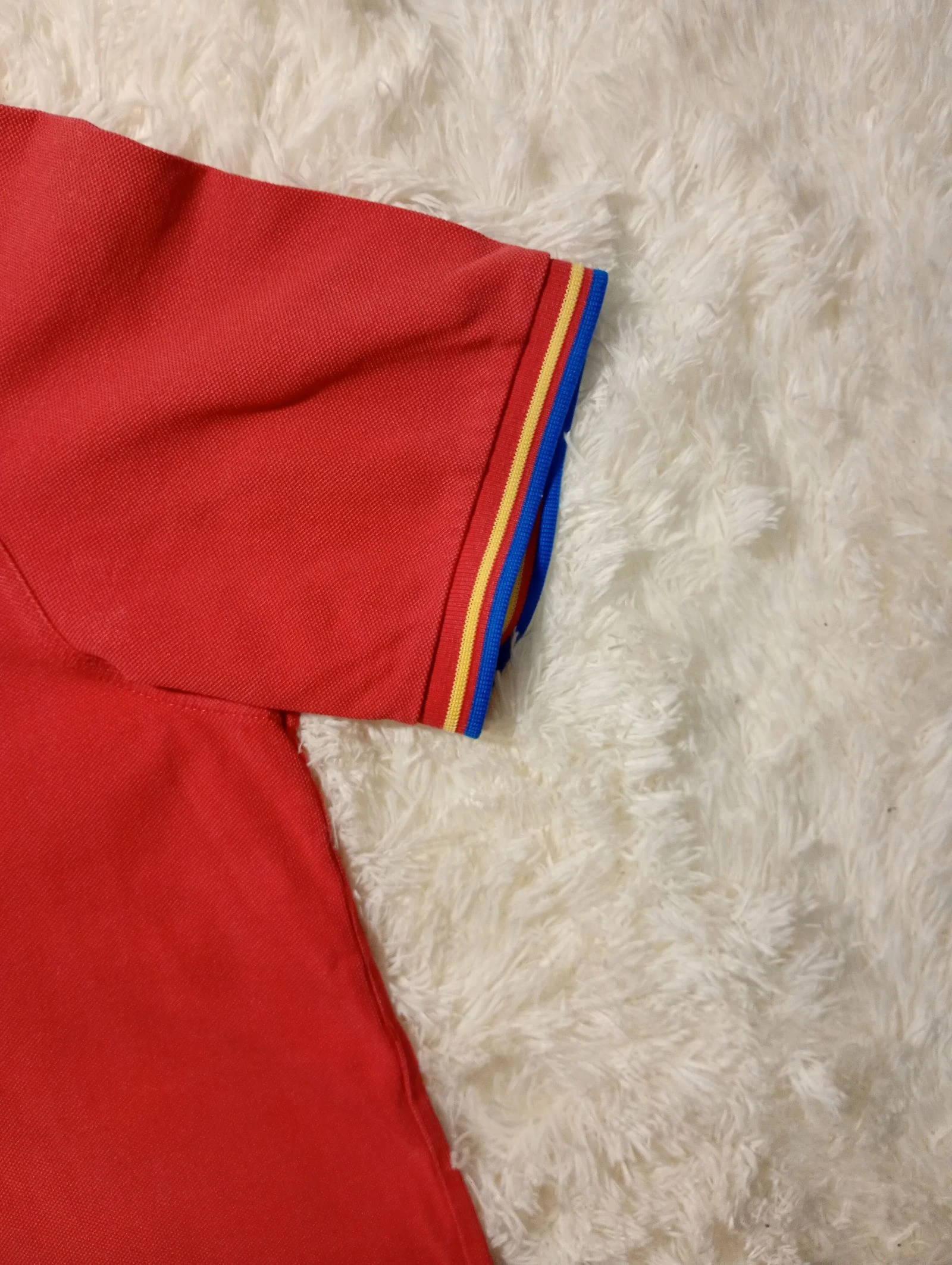 Fred Perry Camisa Polo Vermelha com Detalhes Duplos Tamanho GG – photo 7